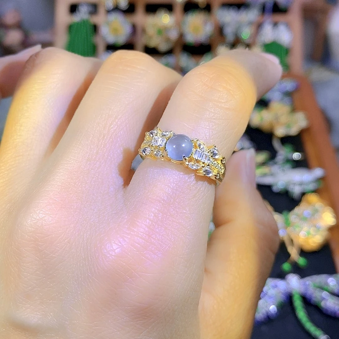 吊坠(不含链)银S925镶嵌翡翠