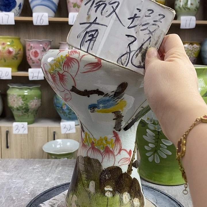 摆件15xc景德镇陶瓷花盆