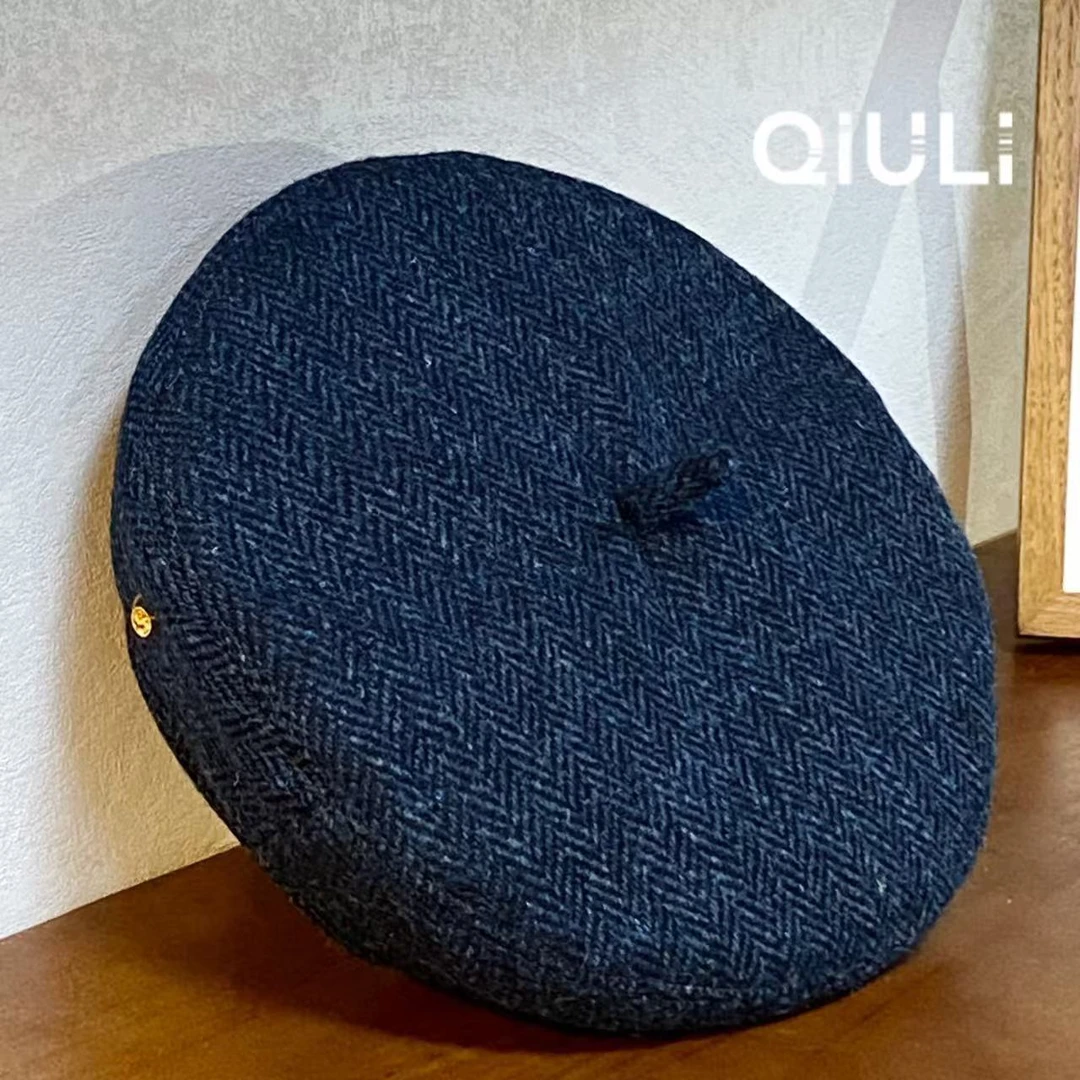 QIU LI・【Harris Tweed】哈里斯人字纹羊毛贝雷帽 1d2185