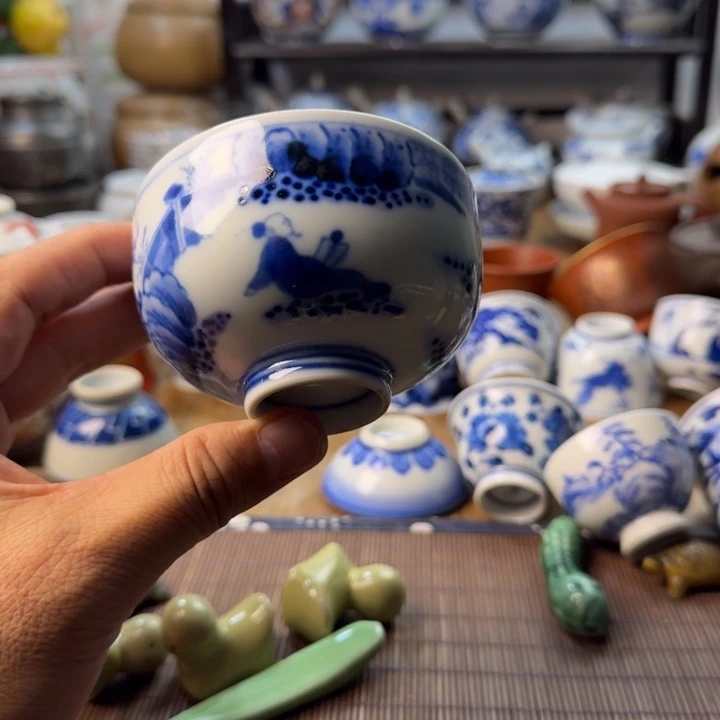 青花瓷器杯子茶具