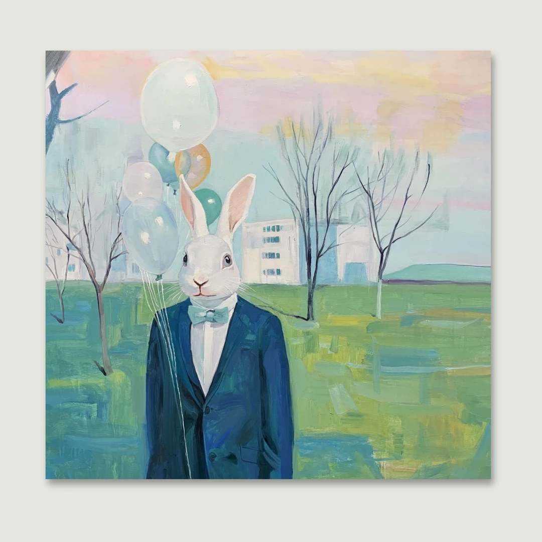 纯手绘原创作品80*80厘米