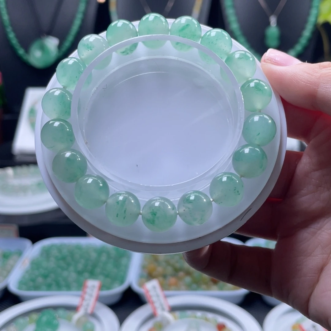 石英质玉（非洲翠）未镶嵌手串