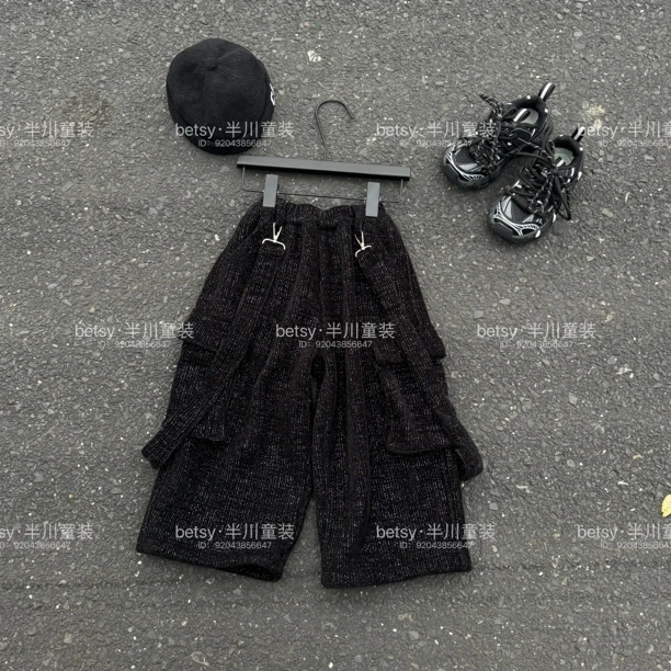 半川童装（工装爆闪裤）8265卡码往大拍一码 冬男童宽松潮流男童裤