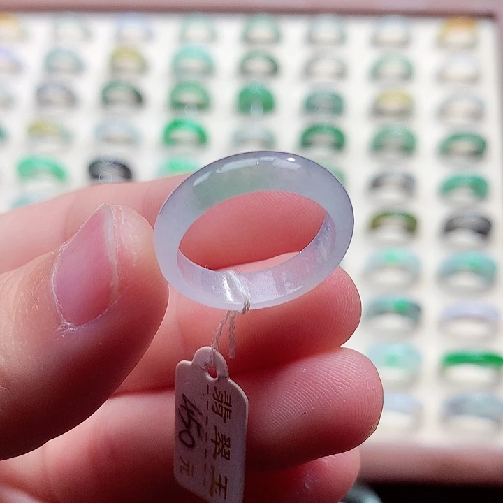 翡翠未镶嵌戒指17-18号