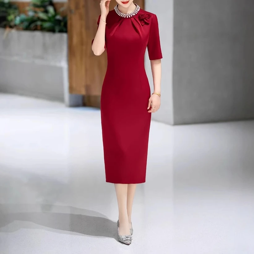 新娘喜婆婆婚宴装旗袍晚礼服裙2025新款年轻结婚妈妈婚礼喜服高贵