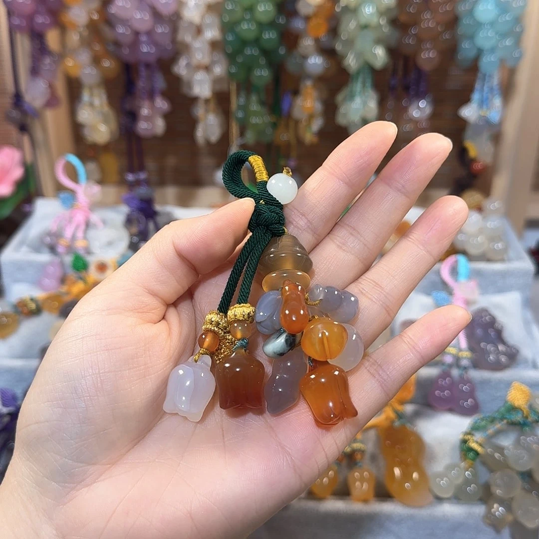 玛瑙/玉髓钥匙挂件福利款通货料子不挑带有包容点未镶嵌