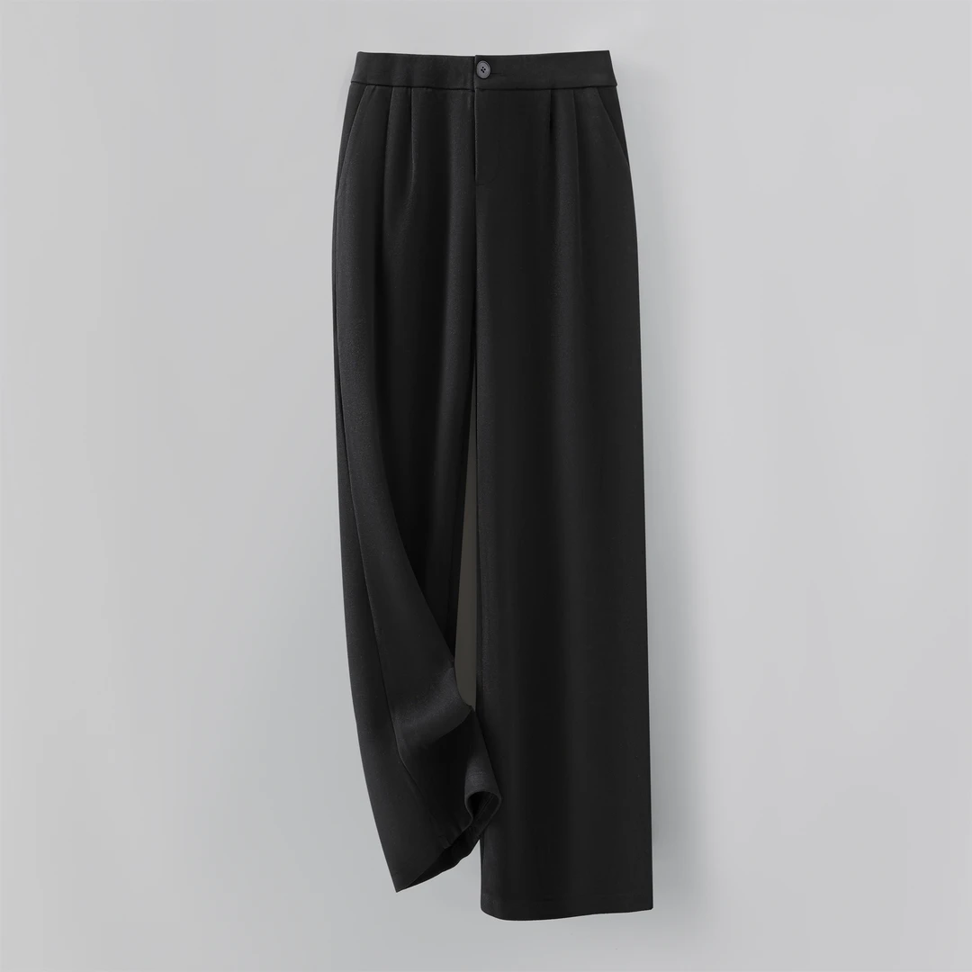 2025上新厚款垂感直筒裤宽松高腰K818直筒裤