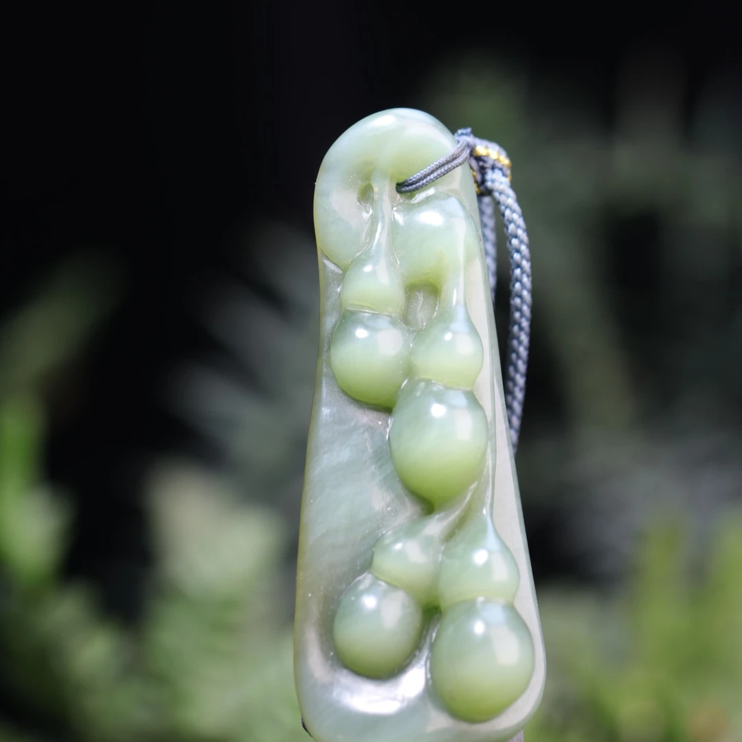 和田玉碧玉福禄吊坠