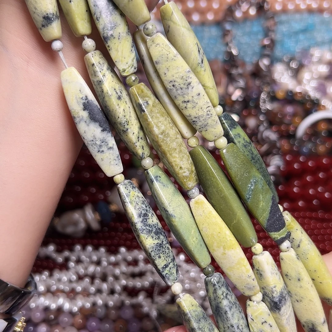 玛瑙/玉髓足银镶嵌珠宝半成品E255天然玉石40*10.5mm