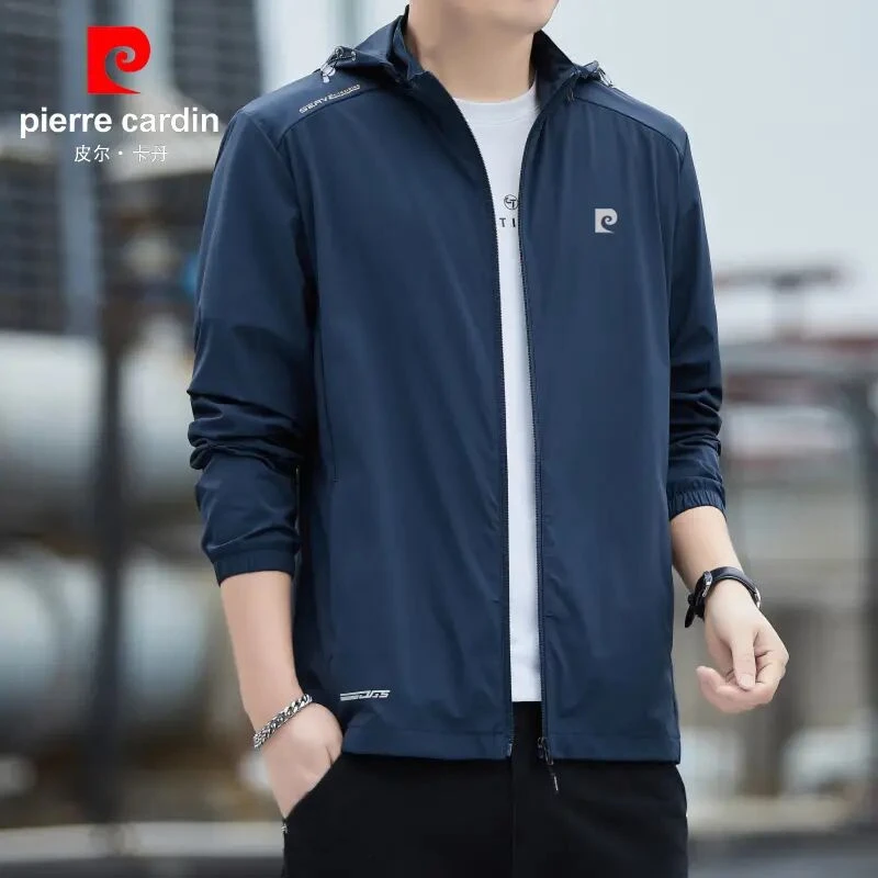 皮尔卡丹冰丝防晒衣男士夏季轻薄户外透气防紫外线钓鱼防晒服外套