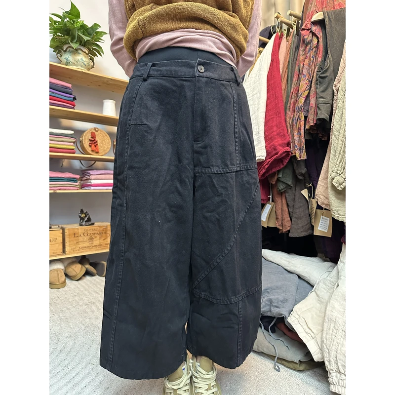 33397牛仔直筒裤长裤百搭文艺复古