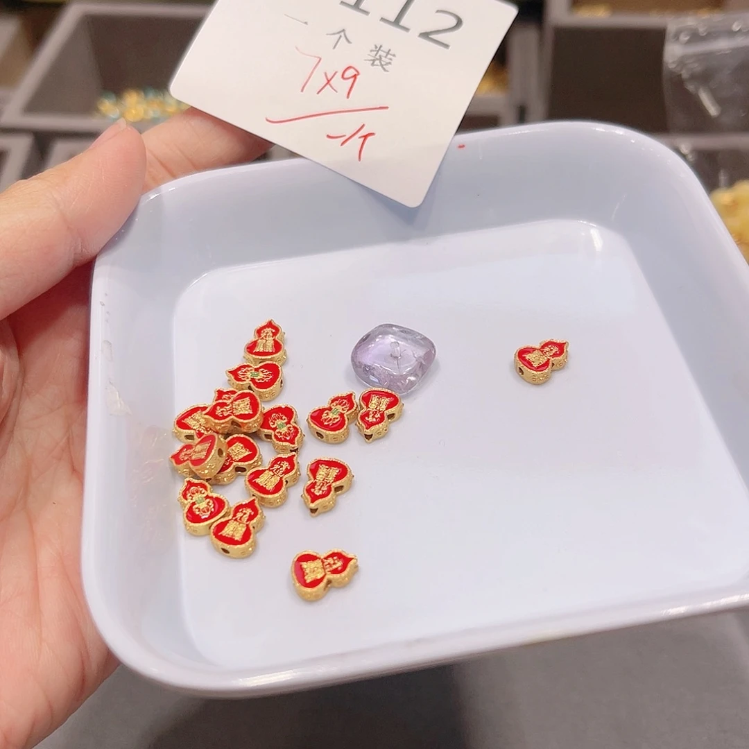 紫晶珠宝半成品银S925镀金镶嵌112