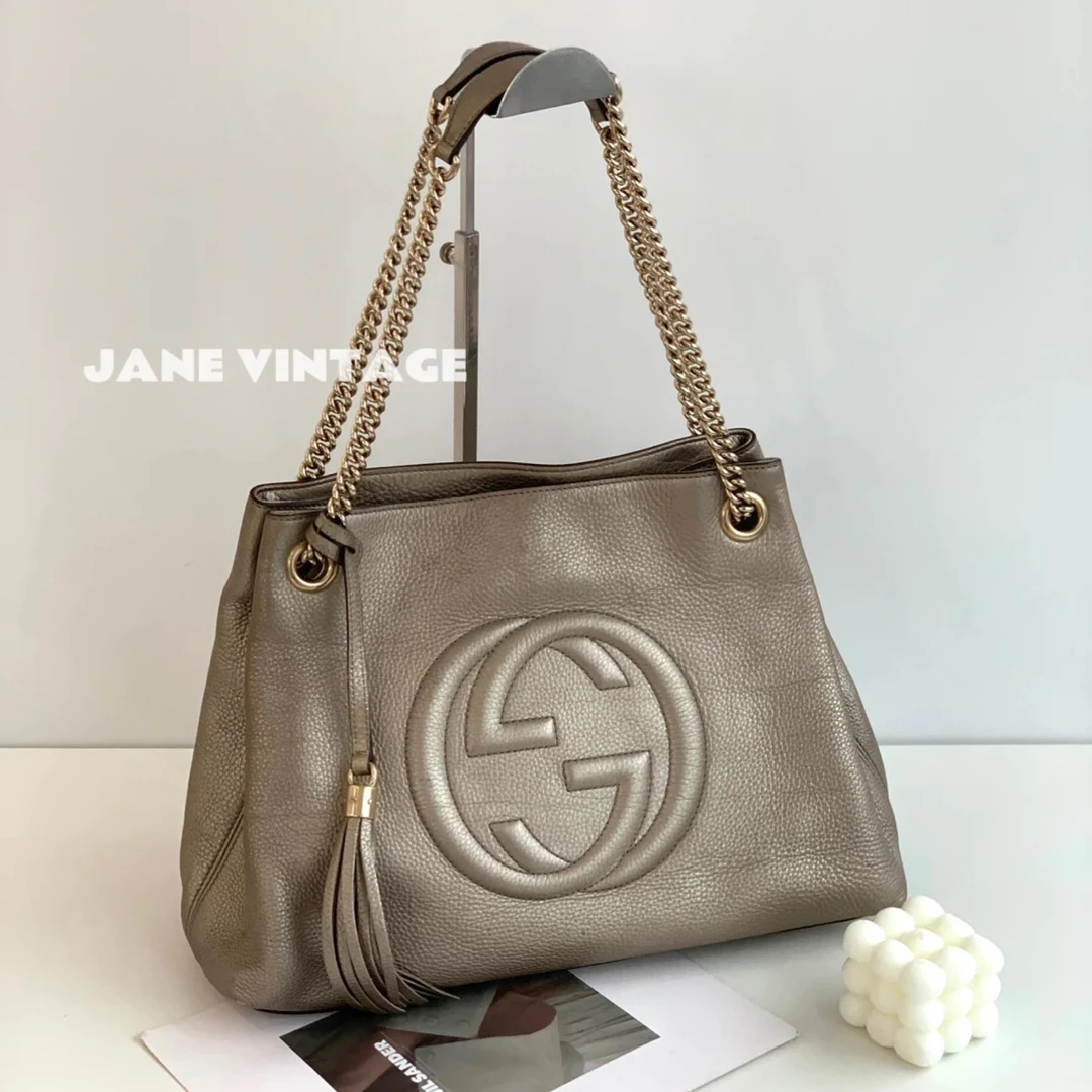 95新 GUCCI/古驰 95新 soho流苏链条包