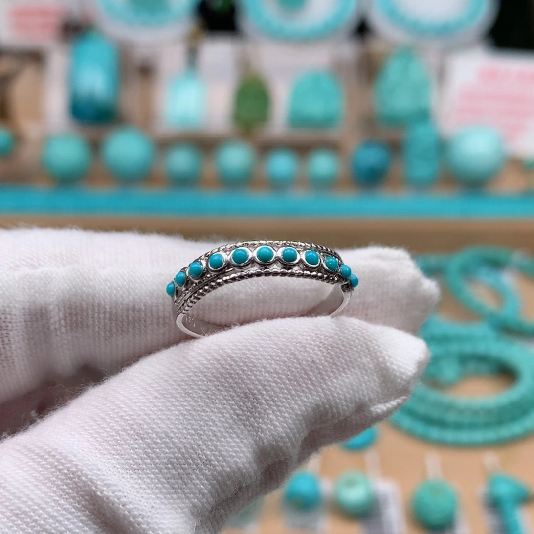 绿松石银S925镶嵌珠宝奇石