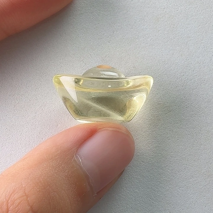 未镶嵌珠宝半成品水晶黄水晶元宝