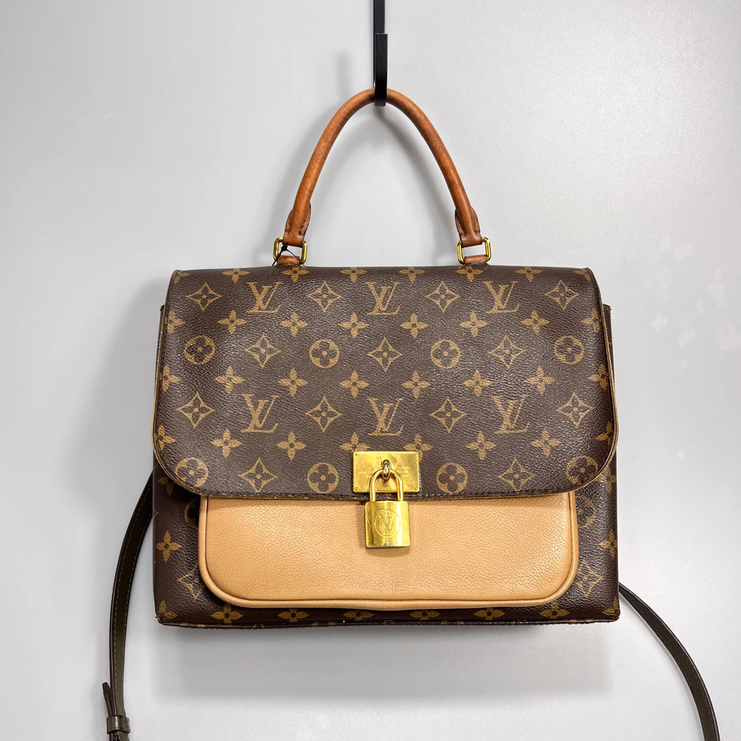 95新 LouisVuitton/路易威登 复燃精选/老花锁头邮差斜挎包