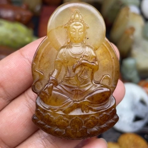 蛇纹石玉未镶嵌颈饰4