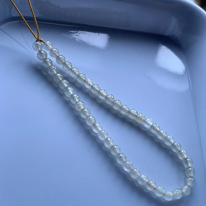 翡翠未镶嵌手链翡翠圆珠3.8