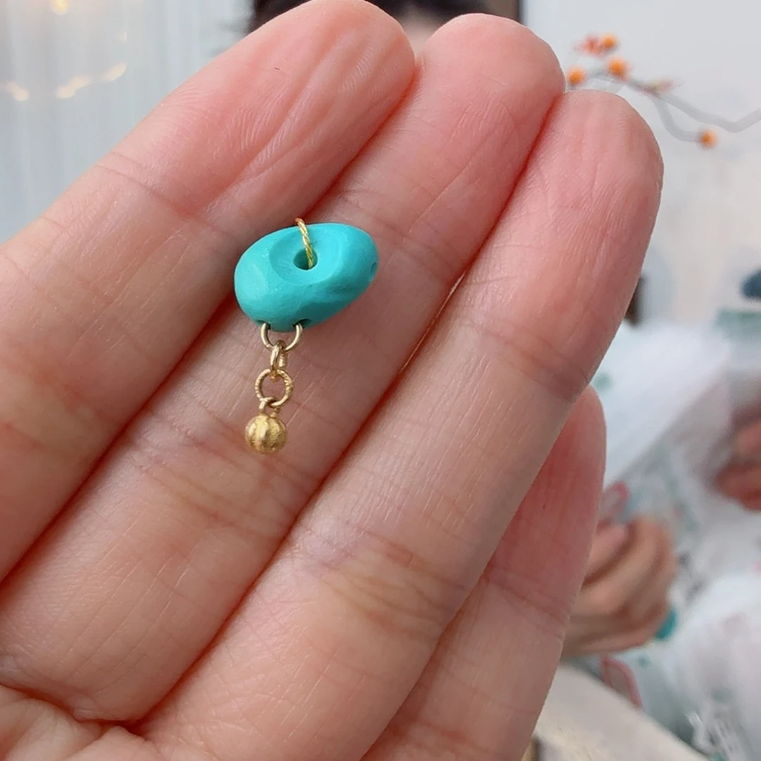 绿松石18K金镶嵌珠宝奇石