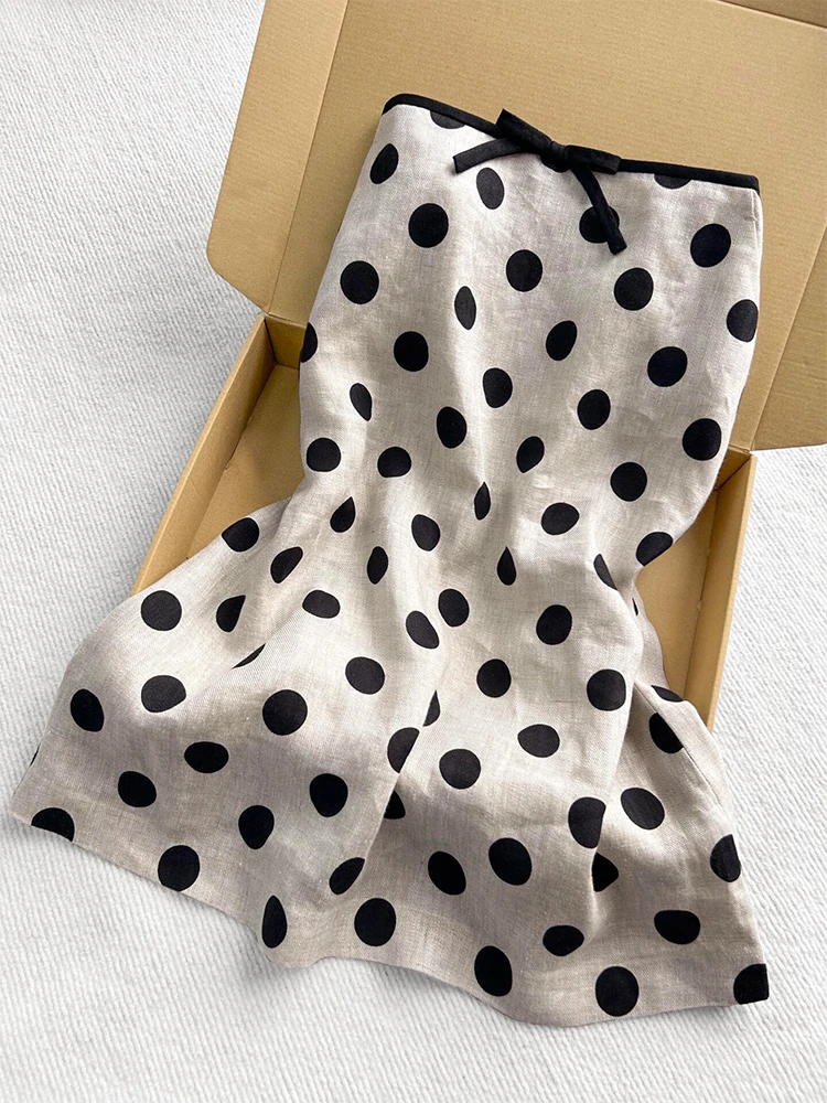 今年流行小个子高腰巨显瘦a字裙超好看波点气质百搭半身裙女夏季