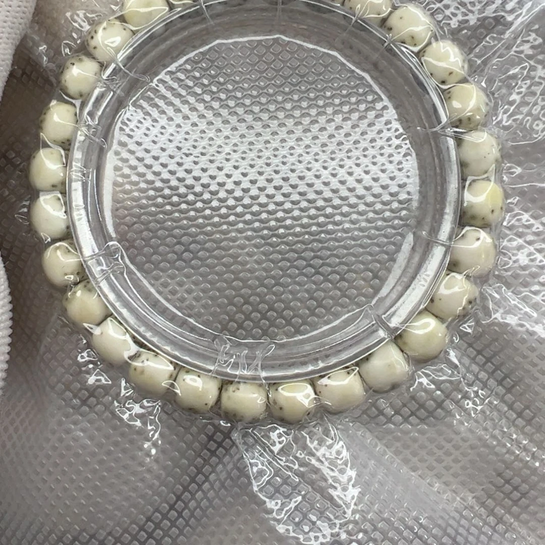 手串星月菩提87河豚灰绿背河豚 分界明显