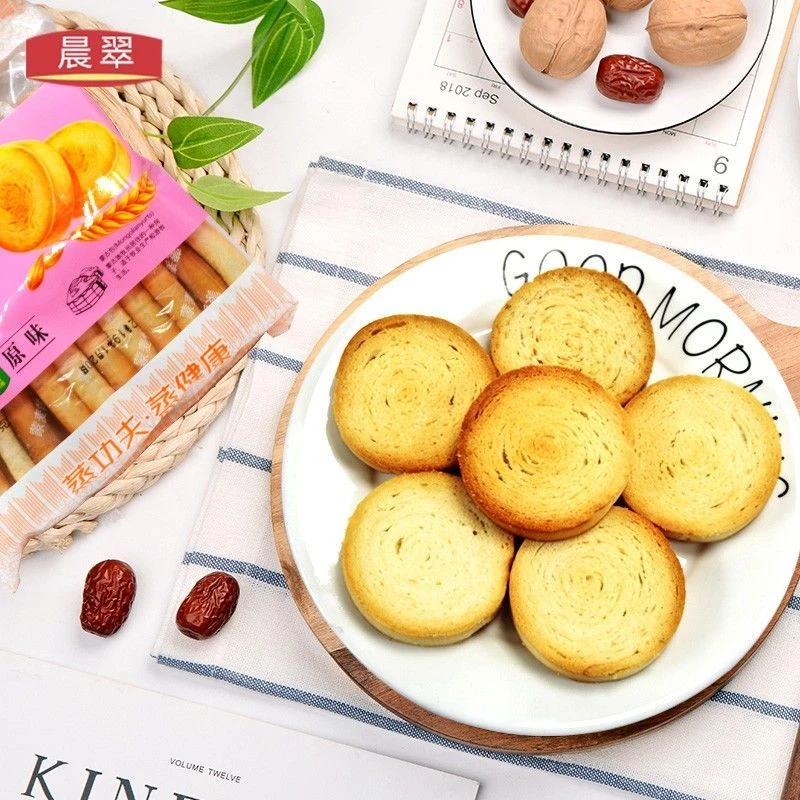 晨翠蒙麦饼草原奶酥饼牛奶味酸奶味300g非油炸馒头片烤酥性饼干