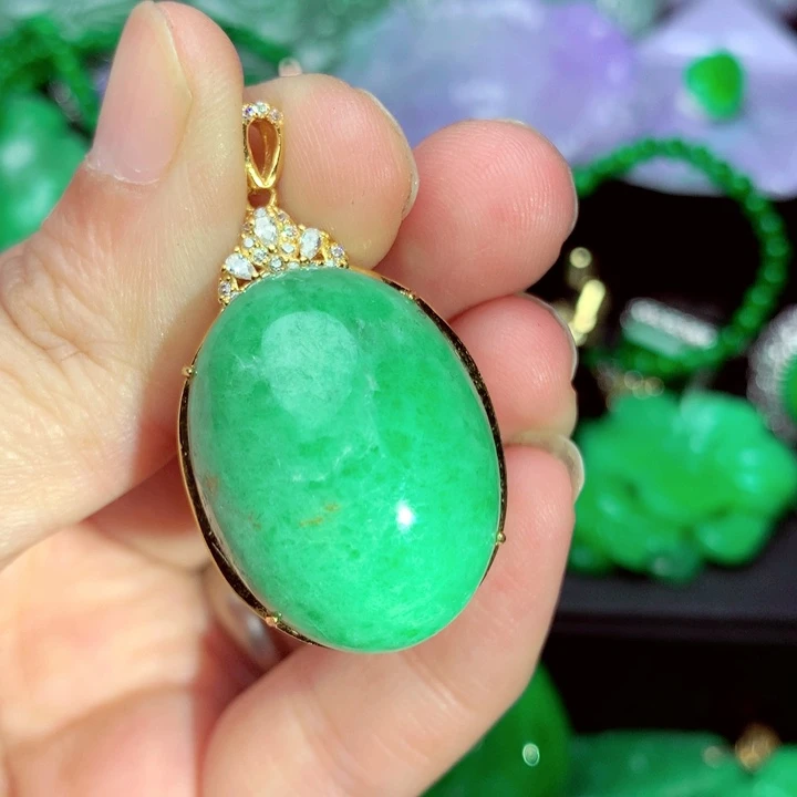 翡翠未镶嵌吊坠(不含链)