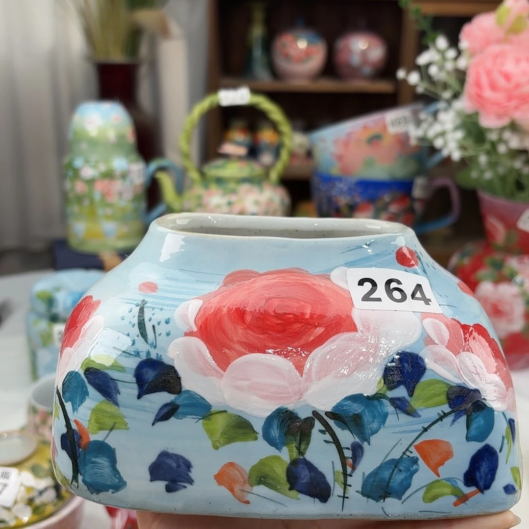 瓷片景德镇手绘高温釉下彩陶瓷茶具
