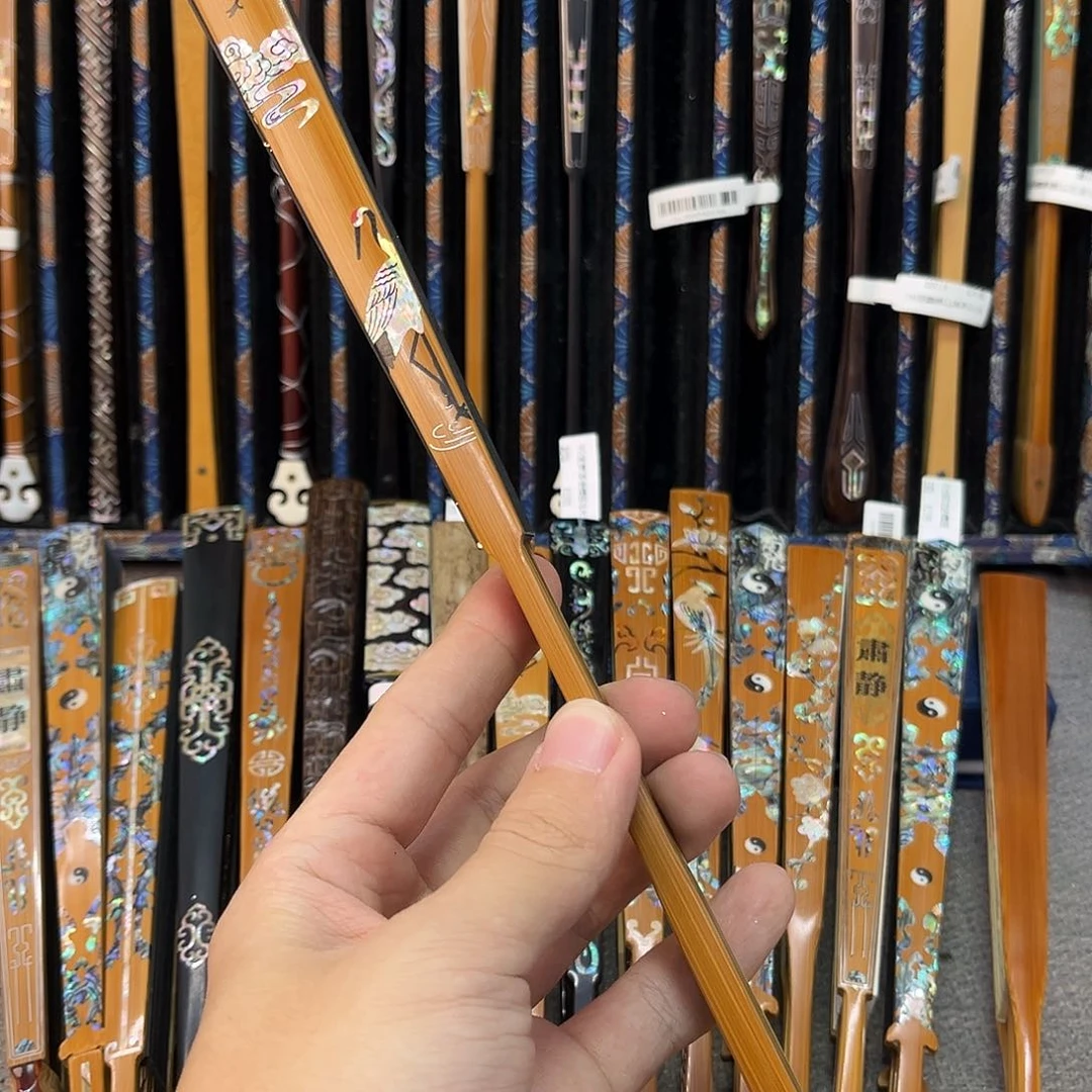 扇子贺*成纯手工制作的