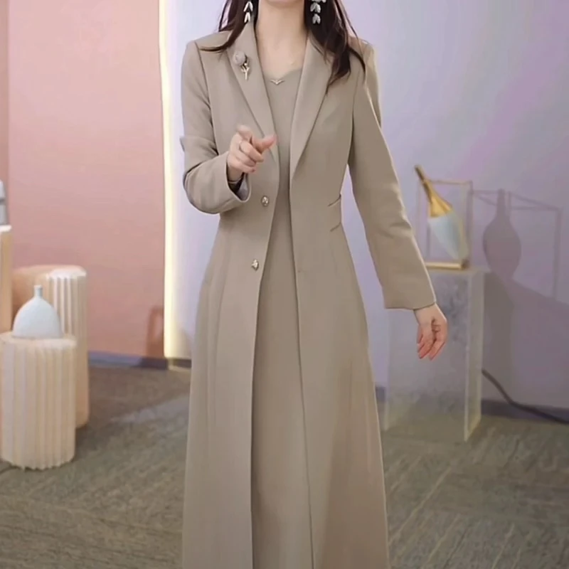 【外套+连衣裙】X182 # 2025早秋新款气质时尚洋气两件套连衣裙