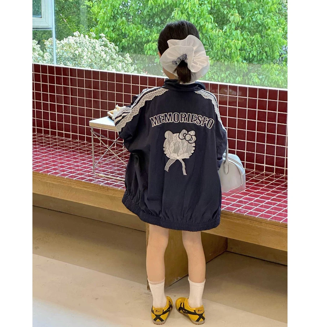 【haobaby】2025春夏款kt绣花蕾丝防晒外套5528