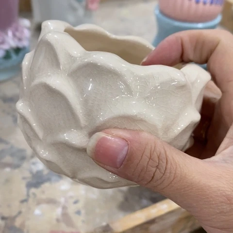 陶瓷小莲花白色31331313