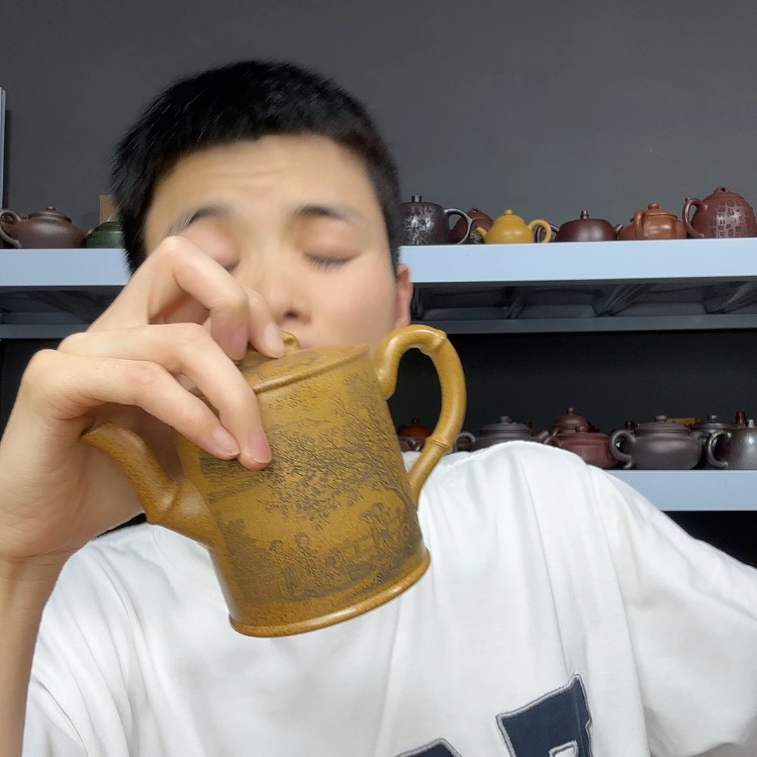 茶壶底槽青民间手艺人全手工制作