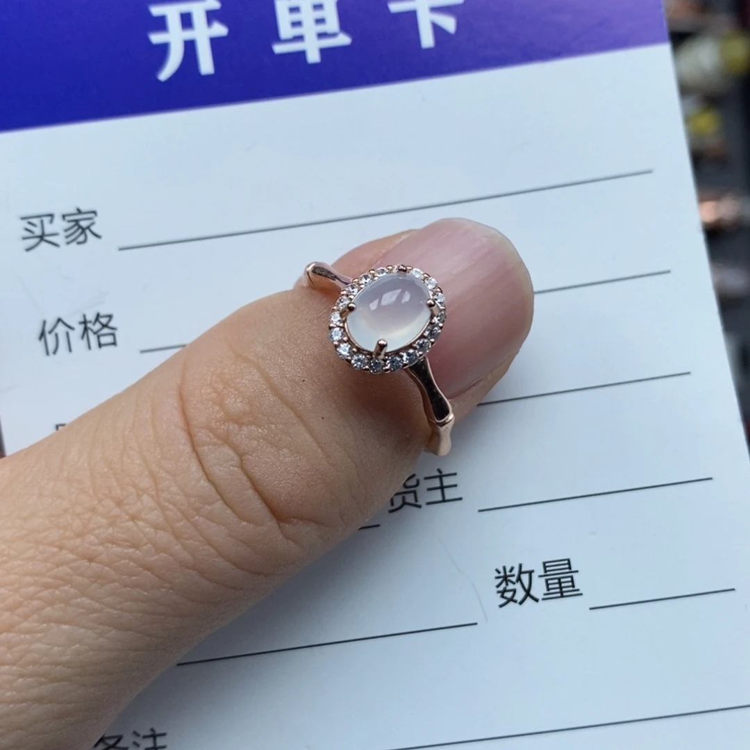 翡翠银S925镶嵌戒指