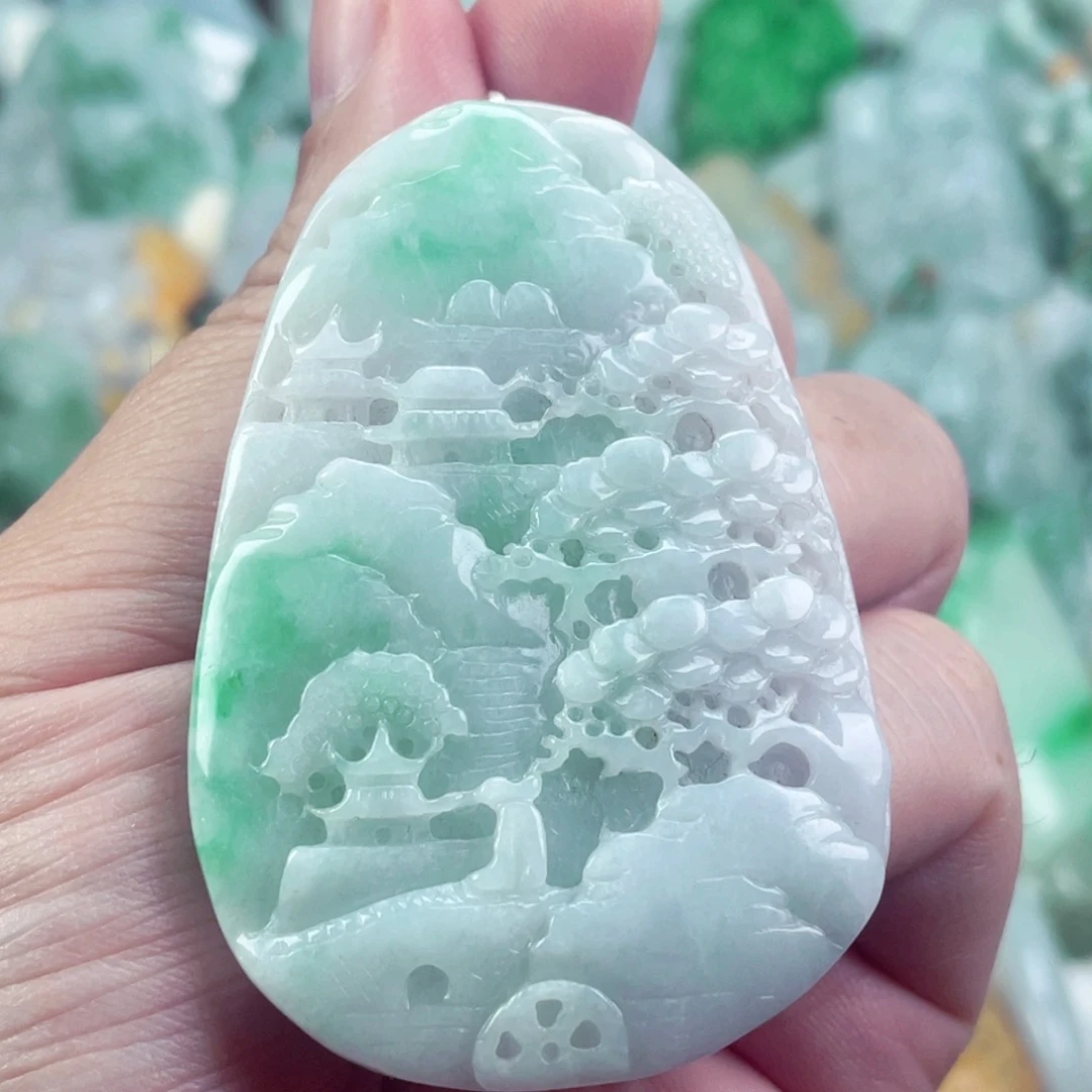 翡翠未镶嵌吊坠(不含链)