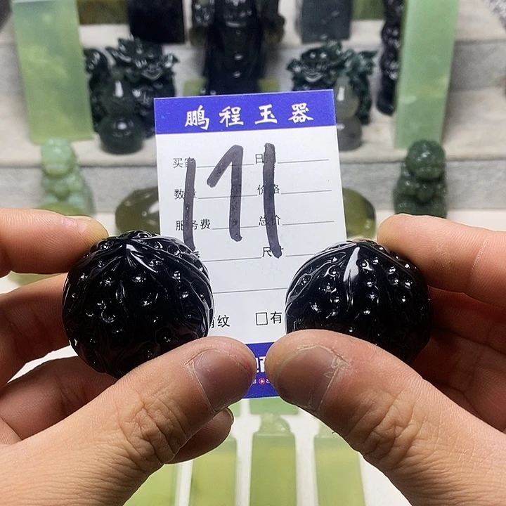 岫玉手把件未镶嵌安***姐