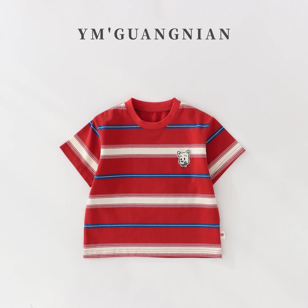 【幼棉光年】夏季男童休闲百搭印花T恤亲子圆领1220661