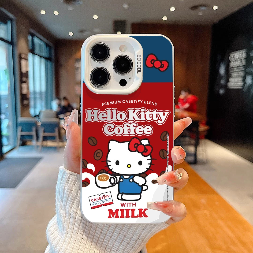 彩银咖啡Kitty适用苹果16华为oppo小米15vivo荣耀oppo红米iphone