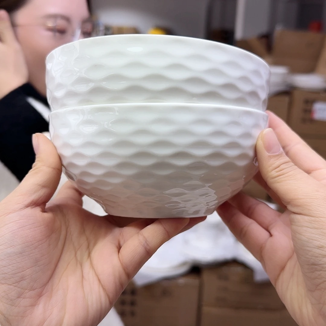 骨瓷6英寸饭碗15cm6个外贸骨瓷