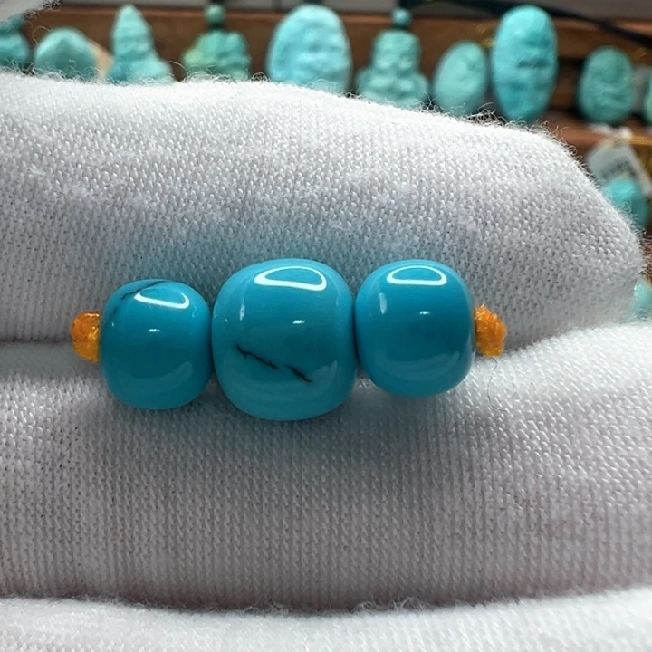 绿松石未镶嵌老型珠 套装8.9mm