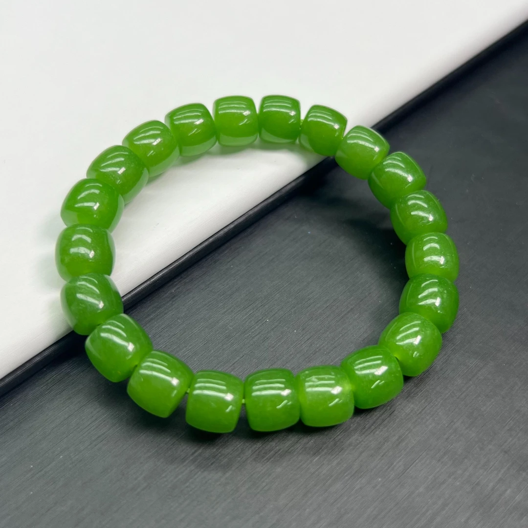 【精品】果绿直切单圈10mm手串百搭 A367