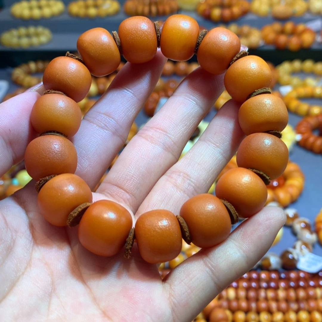 【闪购商品】未镶嵌琥珀手链老*蜜蜡