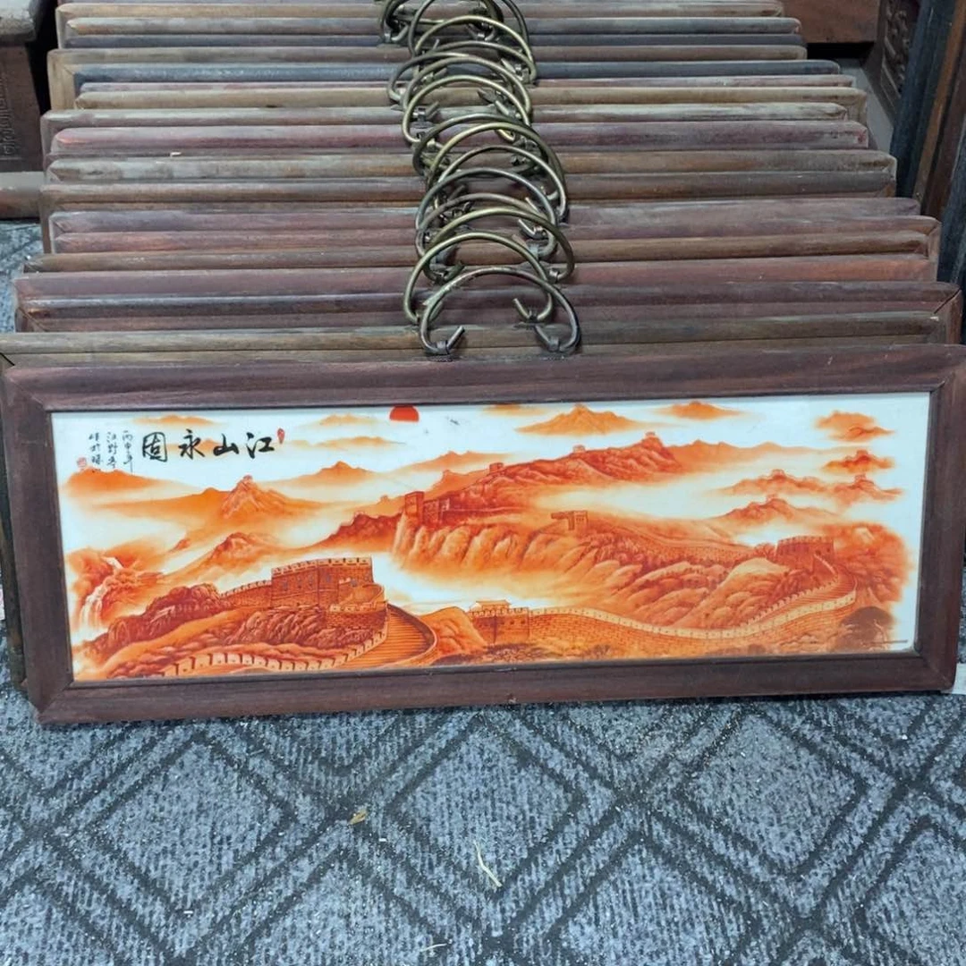 瓷片53*21 景德镇瓷板画柴窑烧制