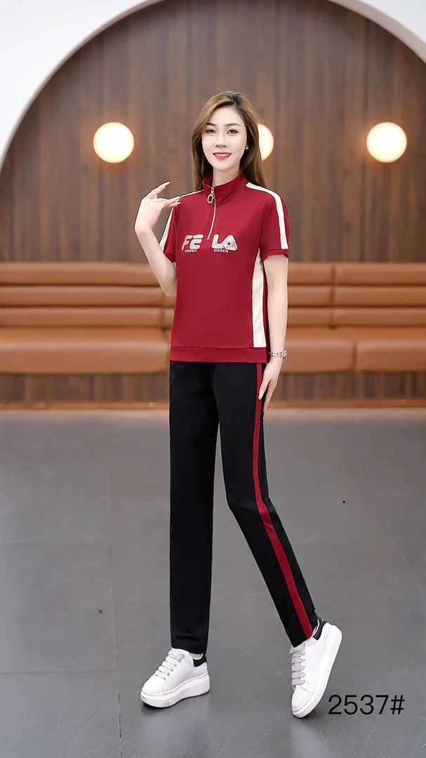 【衣联服饰】精品妈妈款休闲小脚运动套装2537