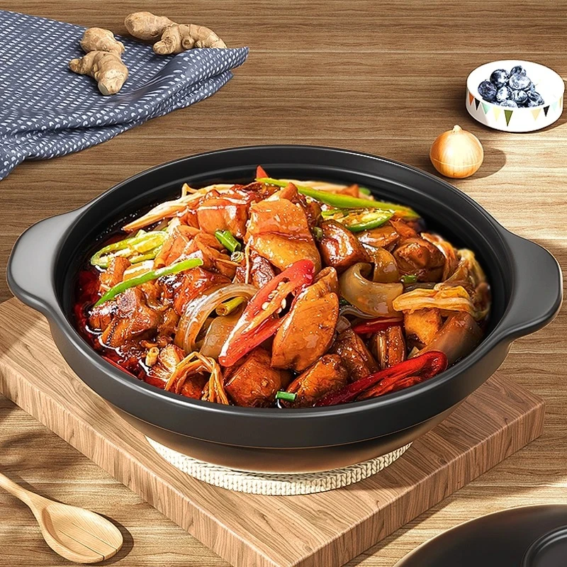 1000ml家用煲仔饭砂锅防爆收纳防干烧燃气耐高温煤气灶专用