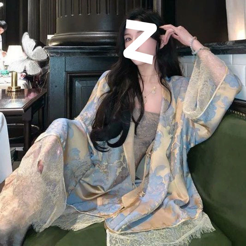 新中式禅意国风盘扣防晒衣女装2025夏季薄款开衫蕾丝上衣外套春秋