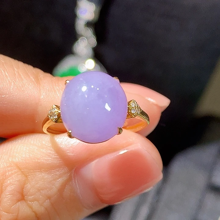 翡翠18K金镶嵌戒指