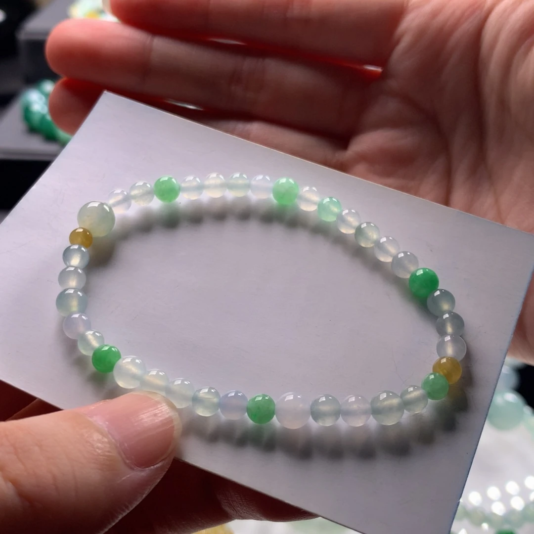 未镶嵌手链翡翠T**l天然缅甸翡翠