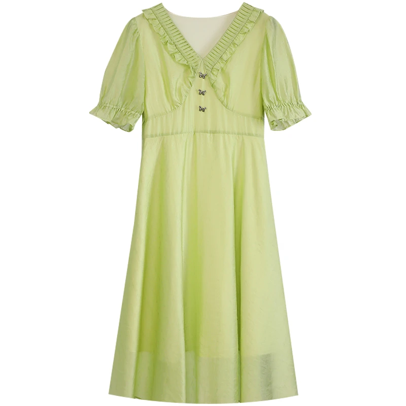 L3439-伍莎服饰云仓百搭时尚新款夏季连衣裙#BSB46L088