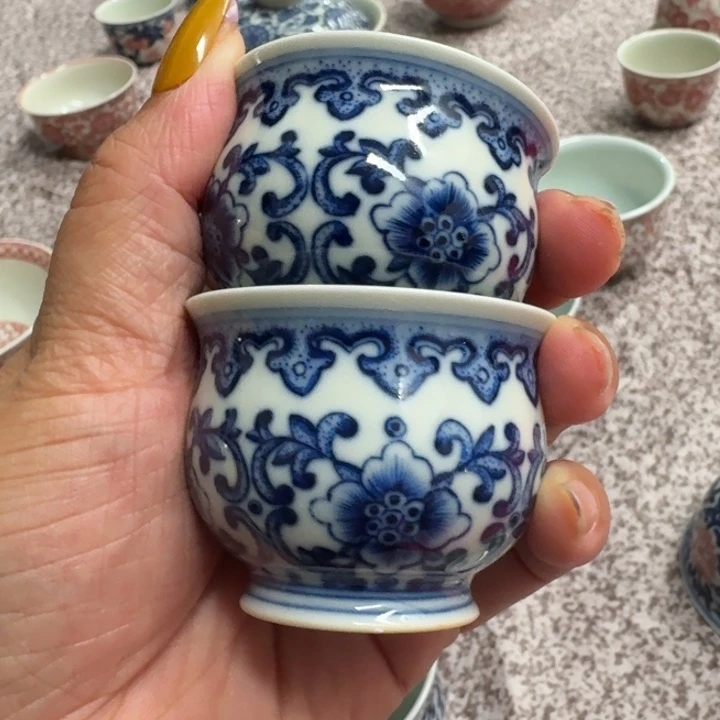 景德镇陶瓷柴窑对杯